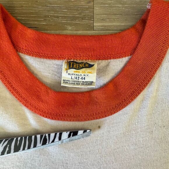 Vintage Denver Broncos 1986 AFC Champions Super Bowl Orange & White Size Large - Picture 9 of 10